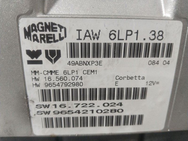 Recambio de centralita motor uce para peugeot 307 sw (3h) 2.0 16v referencia OEM IAM IAW6LP138  