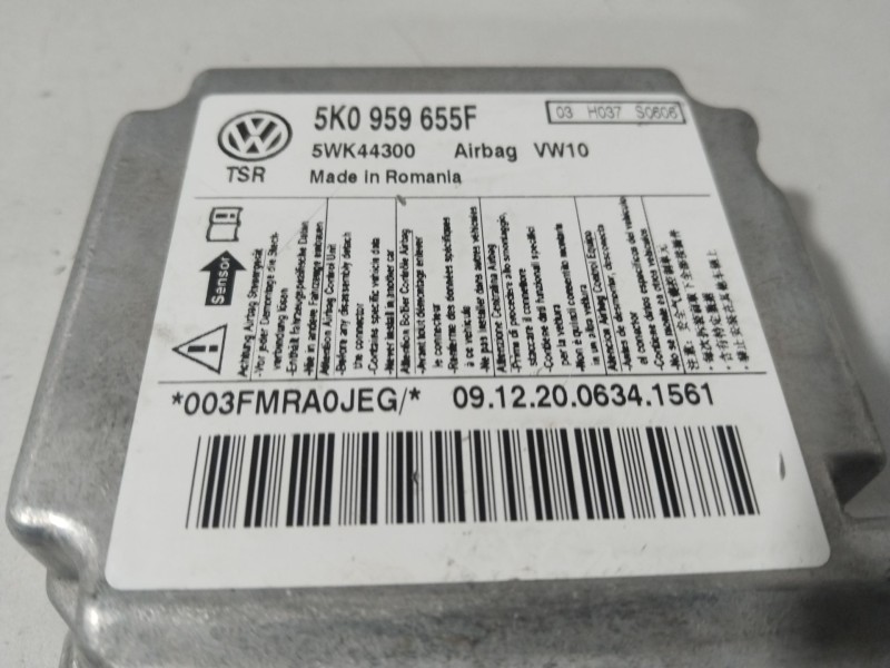 Recambio de centralita airbag para volkswagen golf plus v (5m1, 521) 1.6 tdi referencia OEM IAM 5K0959655F  
