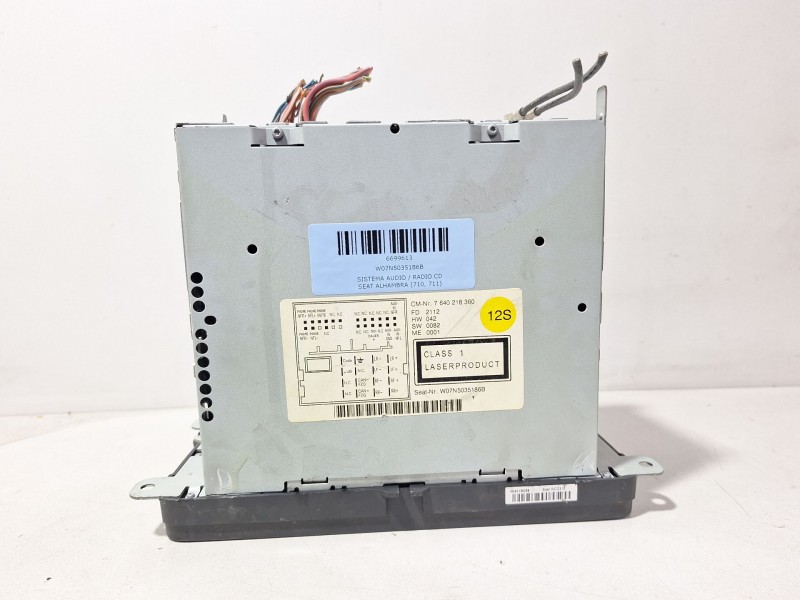 Recambio de sistema audio / radio cd para seat alhambra (710, 711) 2.0 tdi referencia OEM IAM W07N5035186B  