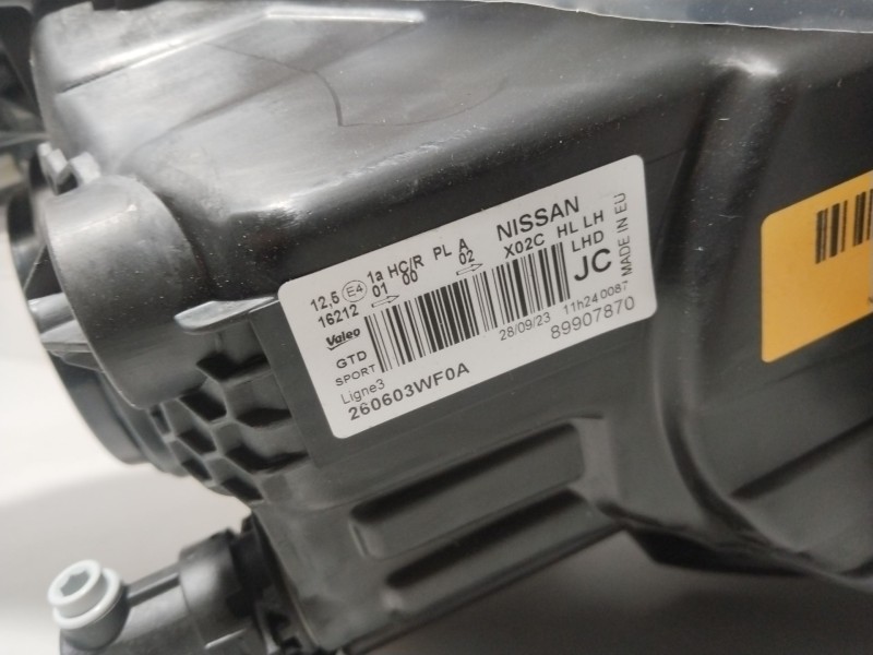 Recambio de faro izquierdo para nissan note (e12) 1.5 dci referencia OEM IAM 260603WF0A 89907870 NUEVO