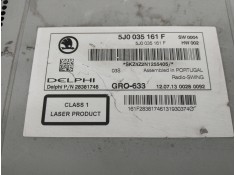 Recambio de sistema audio / radio cd para skoda rapid active referencia OEM IAM 5J0035161   2