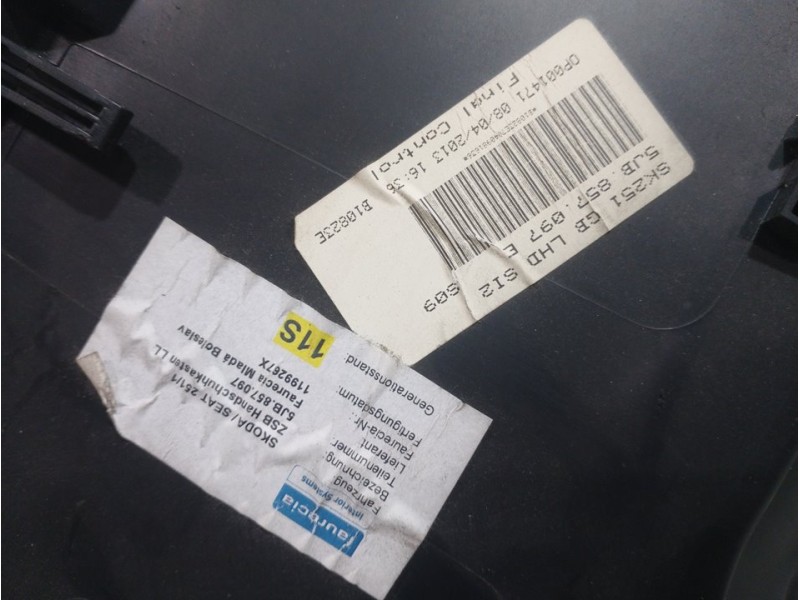 Recambio de guantera para seat toledo (kg3) style referencia OEM IAM 5JB857097E 5JB857097E 