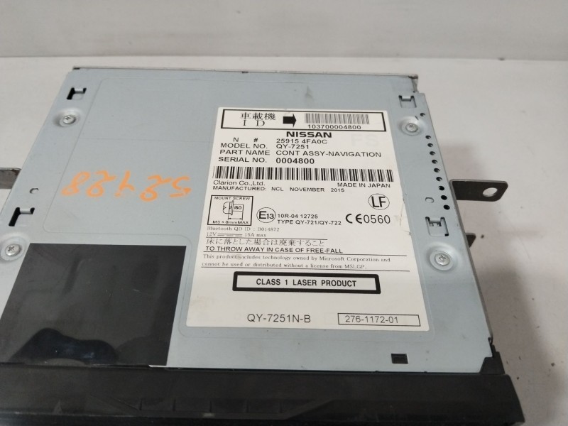 Recambio de pantalla multifuncion para nissan nv200 furgoneta e-nv (me0n) referencia OEM IAM 259154FA0  