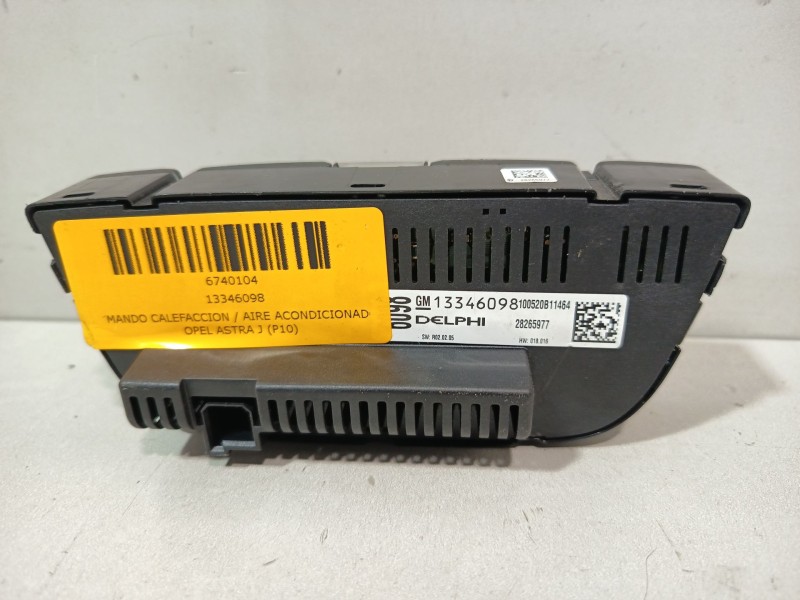 Recambio de mando calefaccion / aire acondicionado para opel astra j (p10) 1.6 (68) referencia OEM IAM 13346098  