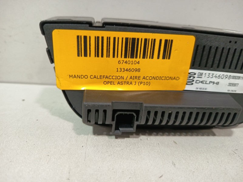 Recambio de mando calefaccion / aire acondicionado para opel astra j (p10) 1.6 (68) referencia OEM IAM 13346098  