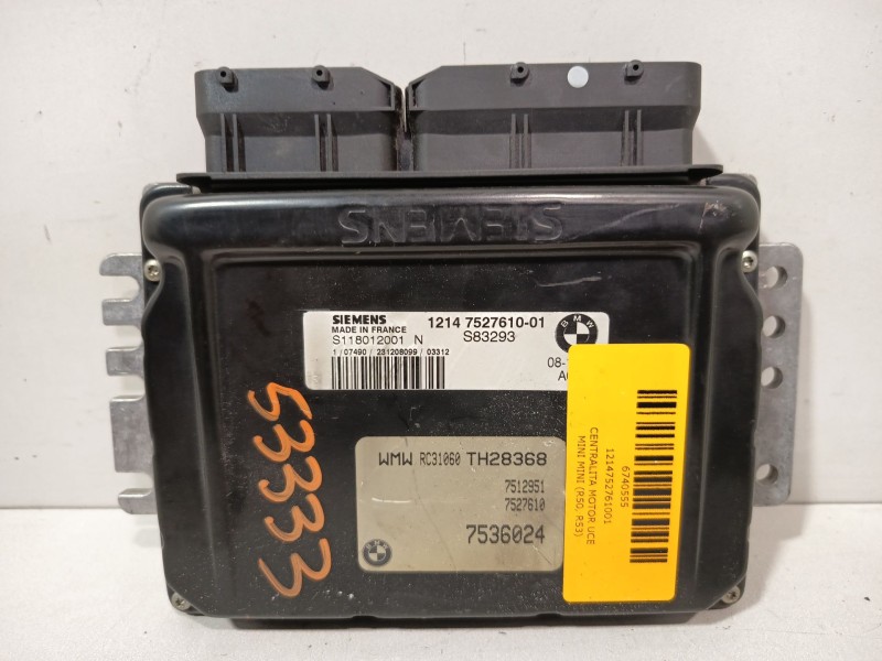 Recambio de centralita motor uce para mini mini (r50, r53) cooper referencia OEM IAM 1214752761001  