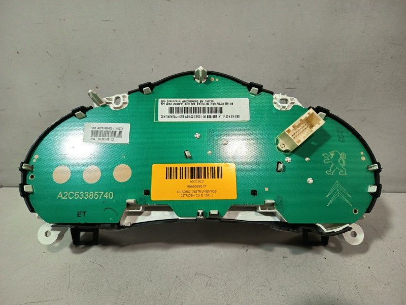 Recambio de cuadro instrumentos para citroën c3 ii (sc_) 1.4 referencia OEM IAM 96665881XT  