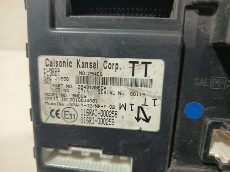 Recambio de modulo electronico para nissan leaf basis referencia OEM IAM 116RAI000258  