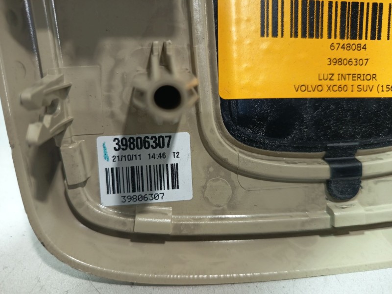 Recambio de luz interior para volvo xc60 i suv (156) d3 / d4 referencia OEM IAM 39806307  