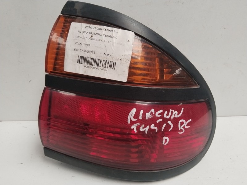 Recambio de piloto trasero derecho para renault laguna (b56) 1.9 dti carminat (a) referencia OEM IAM 7700420123  