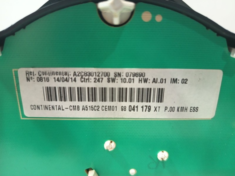 Recambio de cuadro instrumentos para citroën c3 ii (sc_) 1.2 vti 82 referencia OEM IAM 98041179XT  