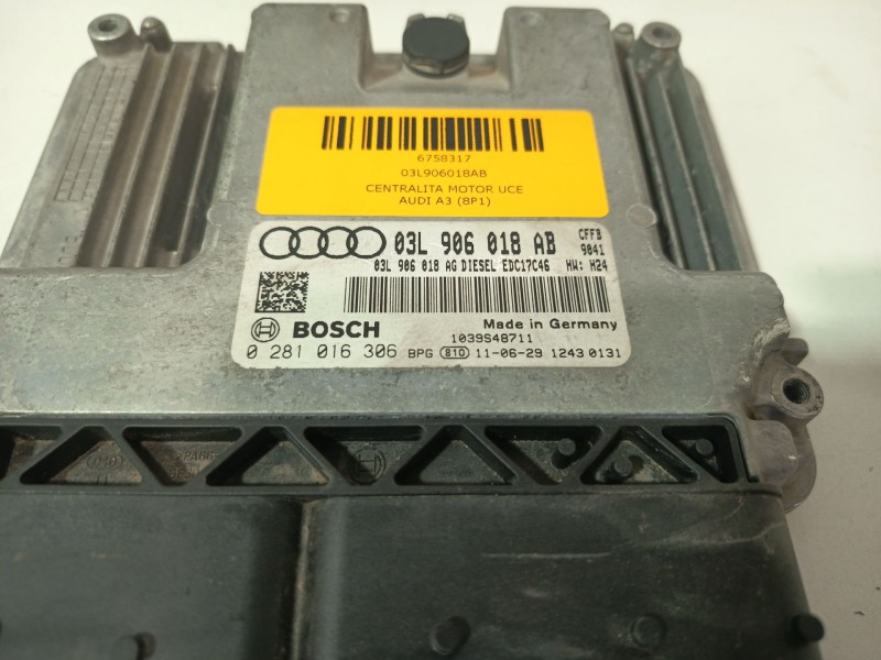 Recambio de centralita motor uce para audi a3 (8p1) 2.0 tdi 16v referencia OEM IAM 03L906018AB  