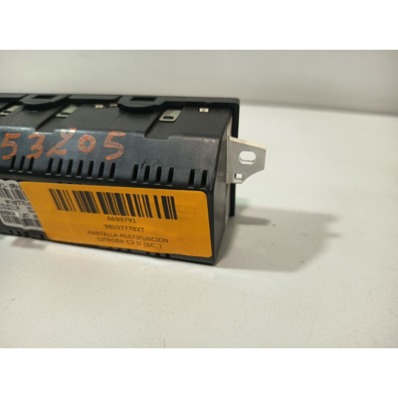 Recambio de pantalla multifuncion para citroën c3 ii (sc_) 1.2 vti 82 referencia OEM IAM 98037778XT  