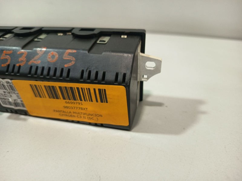 Recambio de pantalla multifuncion para citroën c3 ii (sc_) 1.2 vti 82 referencia OEM IAM 98037778XT  