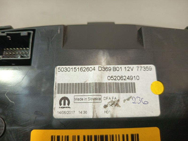 Recambio de cuadro instrumentos para fiat doblo autobús (263_) 1.6 d multijet (263axn1b) referencia OEM IAM 503015162604  