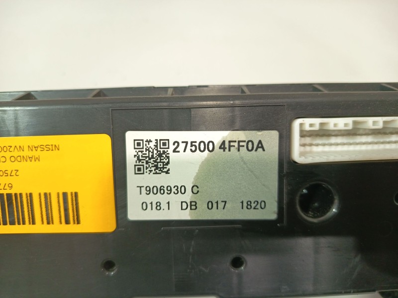 Recambio de mando climatizador para nissan nv200 / evalia autobús e-nv (me0m) referencia OEM IAM 275004FF0A  