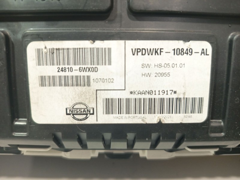 Recambio de cuadro instrumentos para nissan nv200 / evalia autobús e-nv (me0m) referencia OEM IAM 248106WX0D  