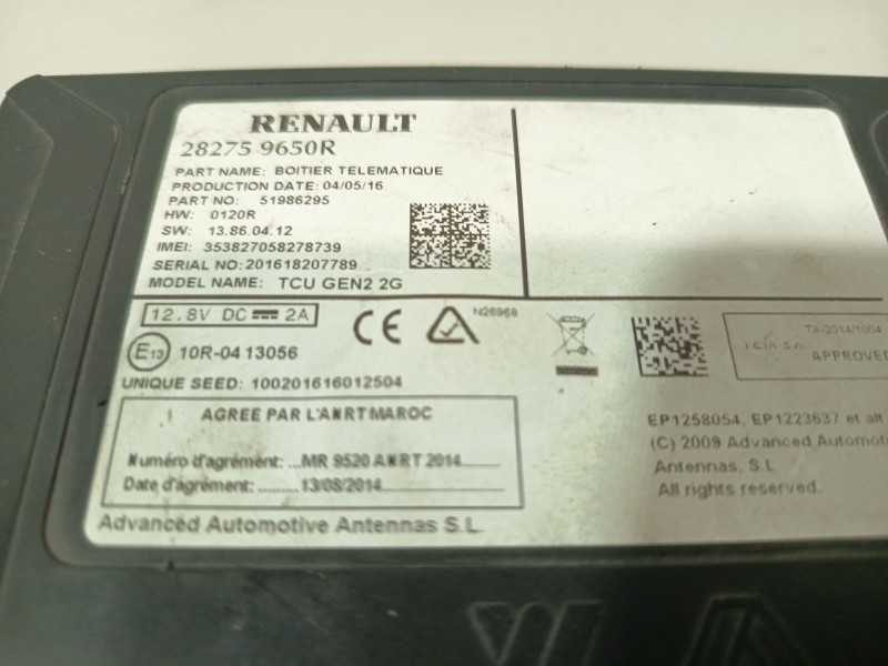Recambio de modulo electronico para renault kangoo express (fw0/1_) z.e. (fw0z, fw1z) referencia OEM IAM 282759650R  