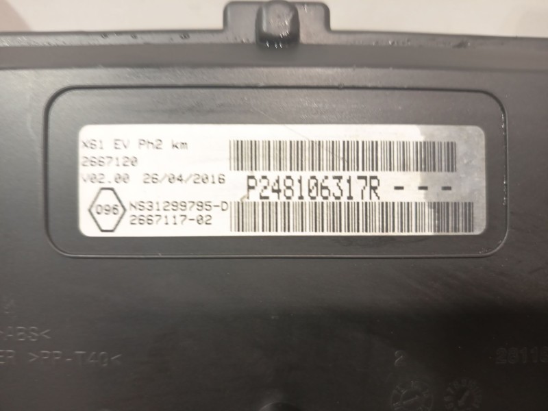 Recambio de cuadro instrumentos para renault kangoo express (fw0/1_) z.e. (fw0z, fw1z) referencia OEM IAM P248106317R  