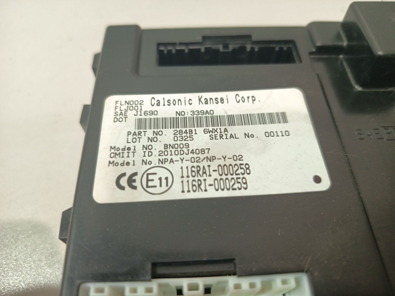 Recambio de modulo electronico para nissan nv200 / evalia autobús e-nv (me0m) referencia OEM IAM 284B16WX1A  