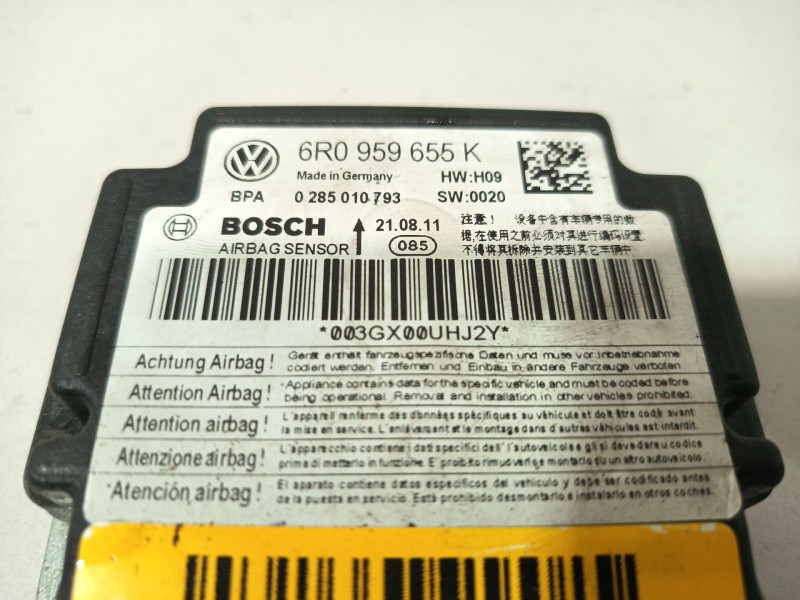 Recambio de centralita airbag para volkswagen polo v (6r1, 6c1) 1.6 tdi referencia OEM IAM 6R0959655K  