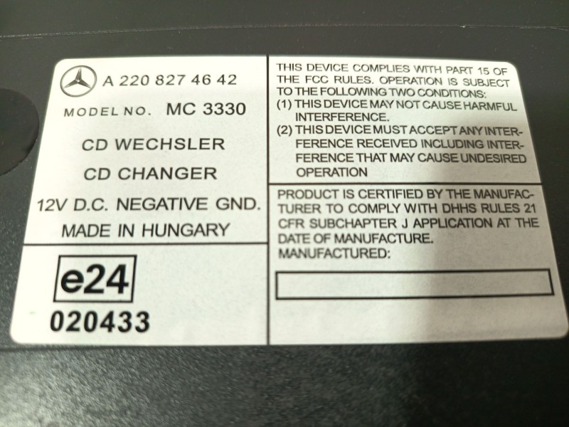Recambio de sistema dvd para mercedes-benz clk (c209) clk 320 (209.365) referencia OEM IAM A2208274642  