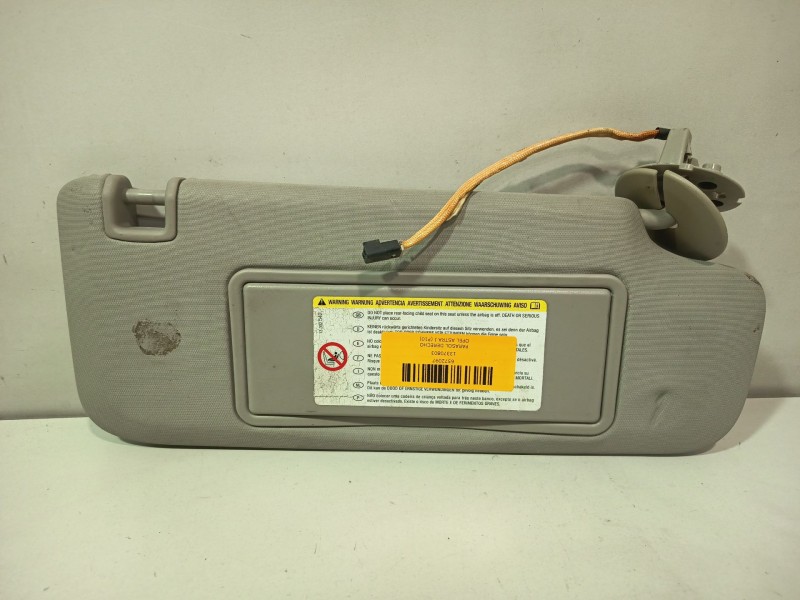 Recambio de parasol derecho para opel astra j (p10) 1.4 (68) referencia OEM IAM 13370803  