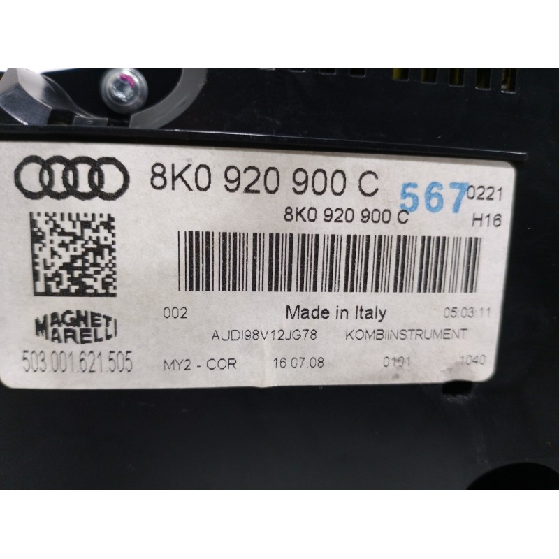 CUADRO INSTRUMENTOS 8K0920900C  - imagen 2