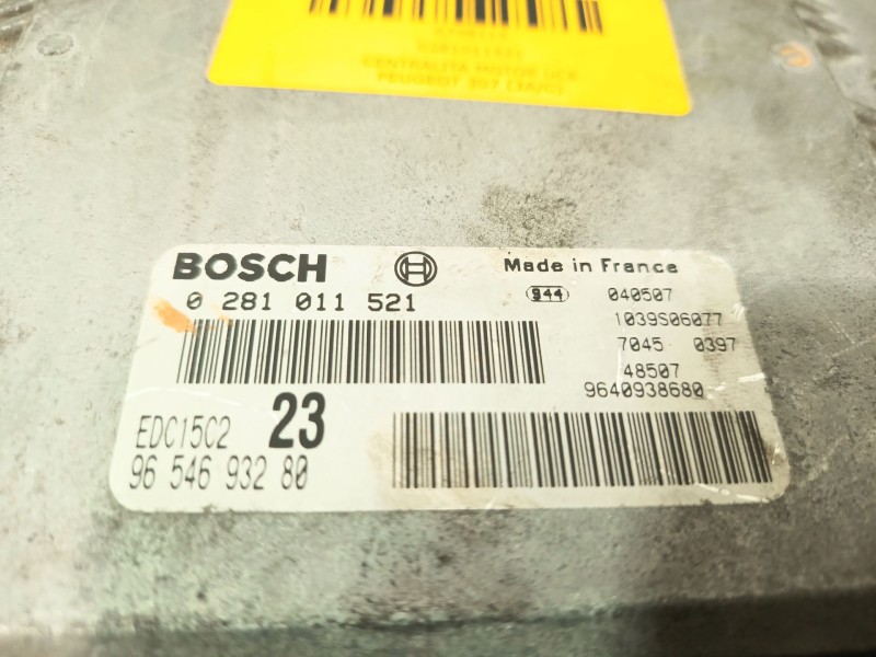 Recambio de centralita motor uce para peugeot 307 (3a/c) 1.6 16v referencia OEM IAM 0281011521  