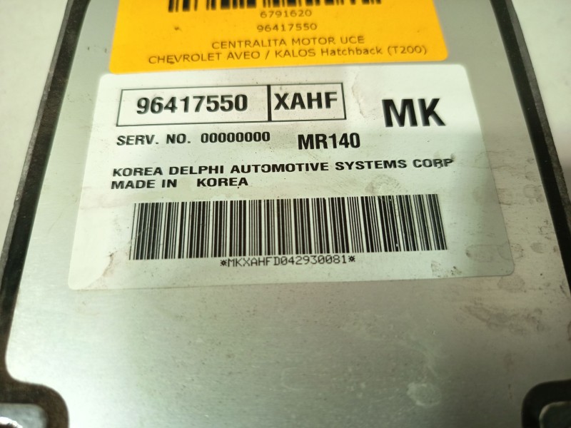 Recambio de centralita motor uce para chevrolet aveo / kalos hatchback (t200) 1.4 referencia OEM IAM 96417550  