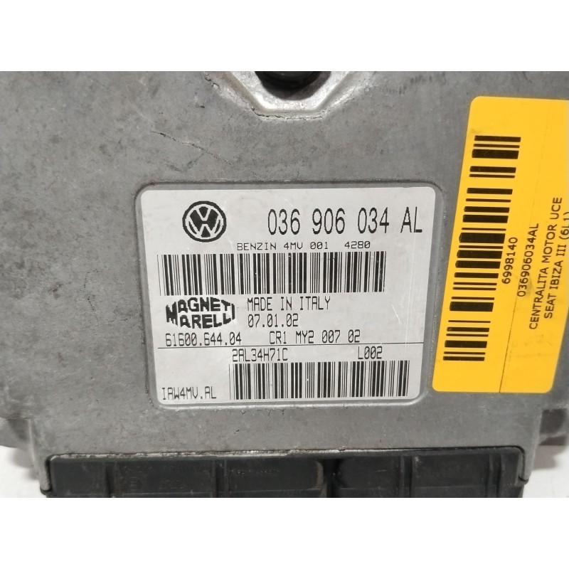 CENTRALITA MOTOR UCE 036906034AL  - imagen 4