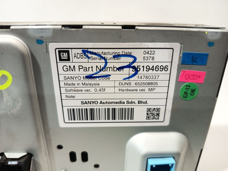 Recambio de pantalla multifuncion para chevrolet orlando (j309) 2.0 d referencia OEM IAM 95194696  