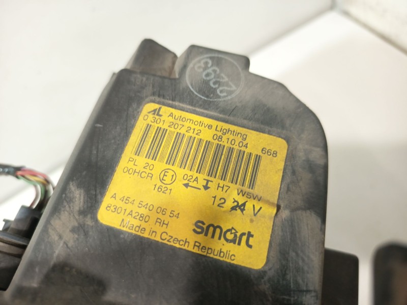Recambio de faro izquierdo para smart forfour (454) 1.5 cdi (454.001) referencia OEM IAM 4545400954  