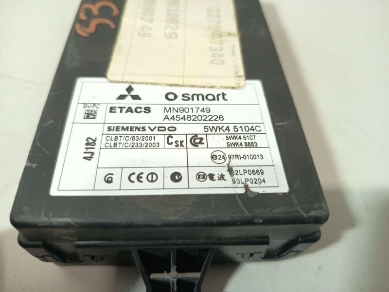 Recambio de modulo electronico para smart forfour (454) 1.5 cdi (454.001) referencia OEM IAM 5WK45104C  