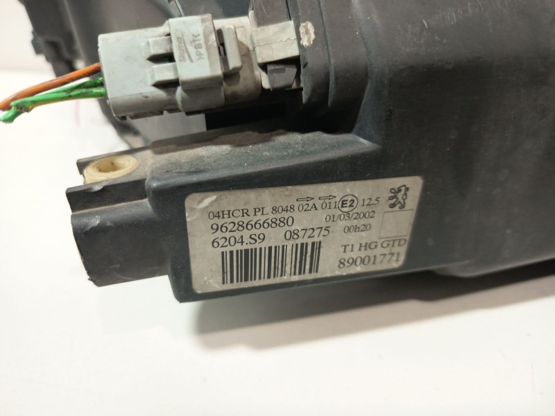Recambio de faro izquierdo para peugeot 206 cc (2d) 2.0 s16 referencia OEM IAM 9628666880 6204S9 