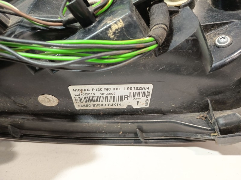 Recambio de piloto trasero derecho para nissan juke (f15) 1.2 dig-t referencia OEM IAM 26550BV80B 265501KA0B 