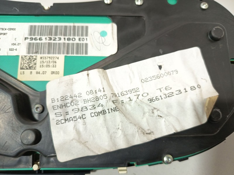 Recambio de cuadro instrumentos para peugeot 307 (3a/c) 1.6 hdi 110 referencia OEM IAM P9661323180E01 821165 