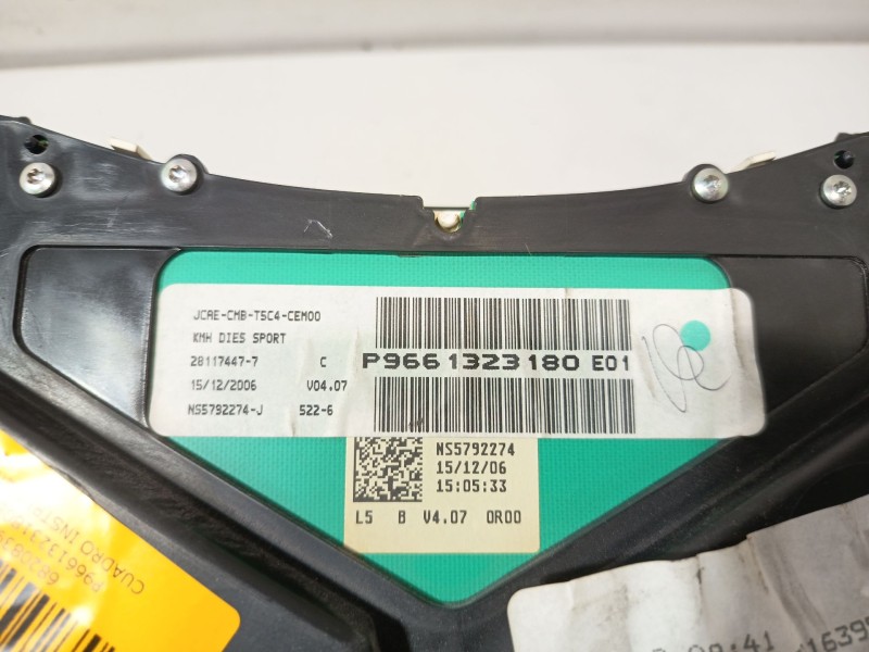 Recambio de cuadro instrumentos para peugeot 307 (3a/c) 1.6 hdi 110 referencia OEM IAM P9661323180E01 821165 