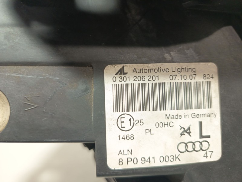 Recambio de faro izquierdo para audi a3 sportback (8pa) s3 quattro referencia OEM IAM 8P0941003K  