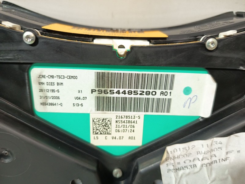 Recambio de cuadro instrumentos para peugeot 307 sw (3h) 1.6 hdi 110 referencia OEM IAM 9654485280 821165 