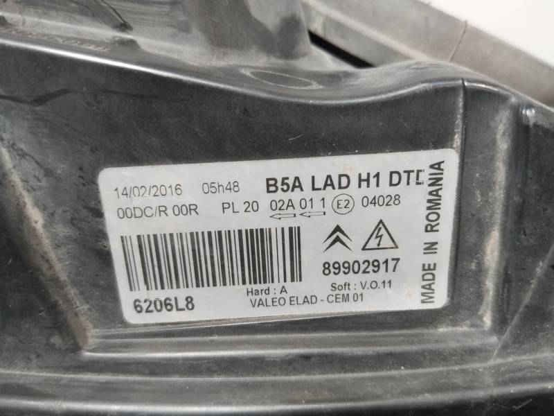 Recambio de faro derecho para citroën c4 i (lc_) 1.6 16v referencia OEM IAM 6206L8  