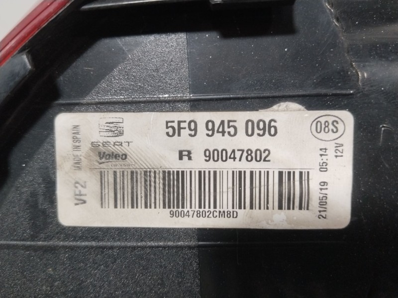Recambio de piloto trasero derecho para seat leon (5f1) 1.5 tgi referencia OEM IAM 5F9945096  