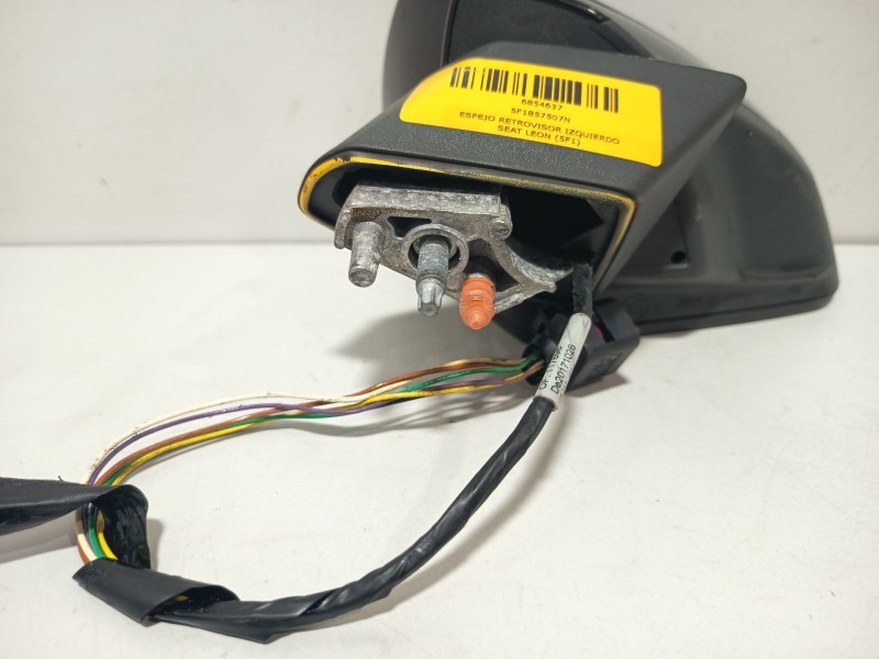 Recambio de espejo retrovisor izquierdo para seat leon (5f1) 1.5 tgi referencia OEM IAM 5F1857507N  ELECTRICO