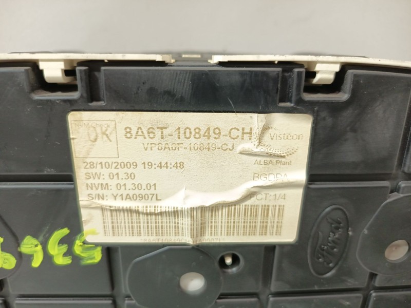 Recambio de cuadro instrumentos para ford fiesta vi van 1.4 tdci referencia OEM IAM 8A6T10849CH  