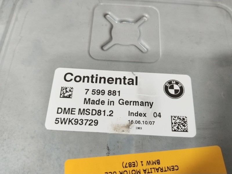 Recambio de centralita motor uce para bmw 1 (e87) 118 i referencia OEM IAM 7599881  
