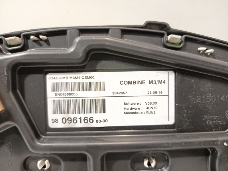 Recambio de cuadro instrumentos para citroën c-elysee (dd_) 1.6 bluehdi 100 referencia OEM IAM 9809616680  