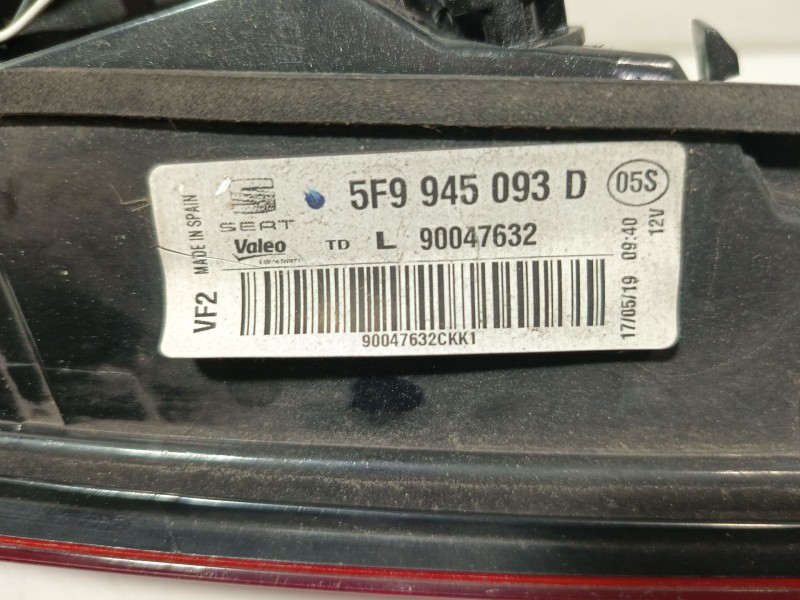 Recambio de piloto trasero izquierdo interior para seat leon (5f1) 1.5 tgi referencia OEM IAM 5F9945093D  