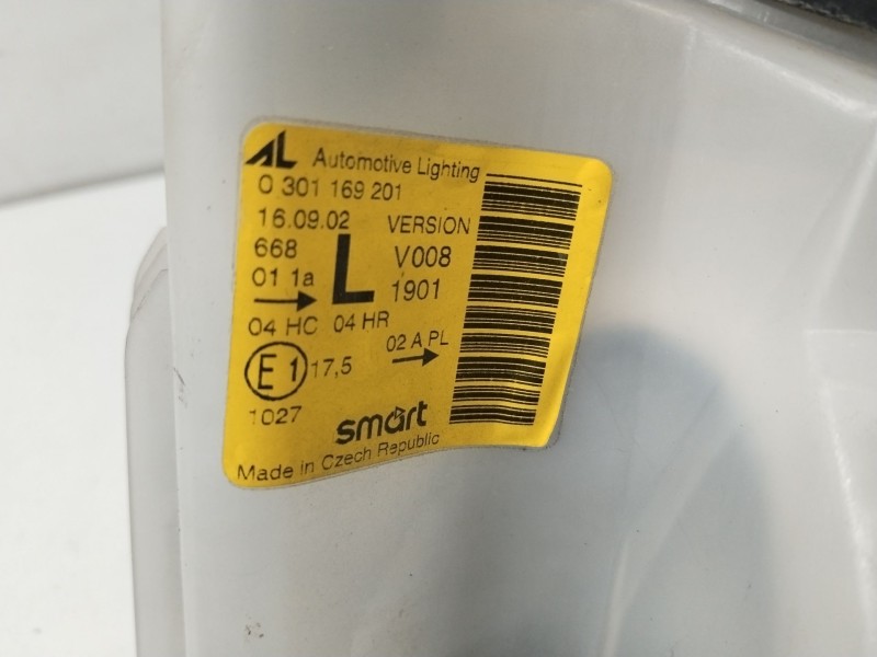 Recambio de faro izquierdo para smart city-coupe (450) 0.6 (s1cla1, 450.341) referencia OEM IAM 0001217V018000000  