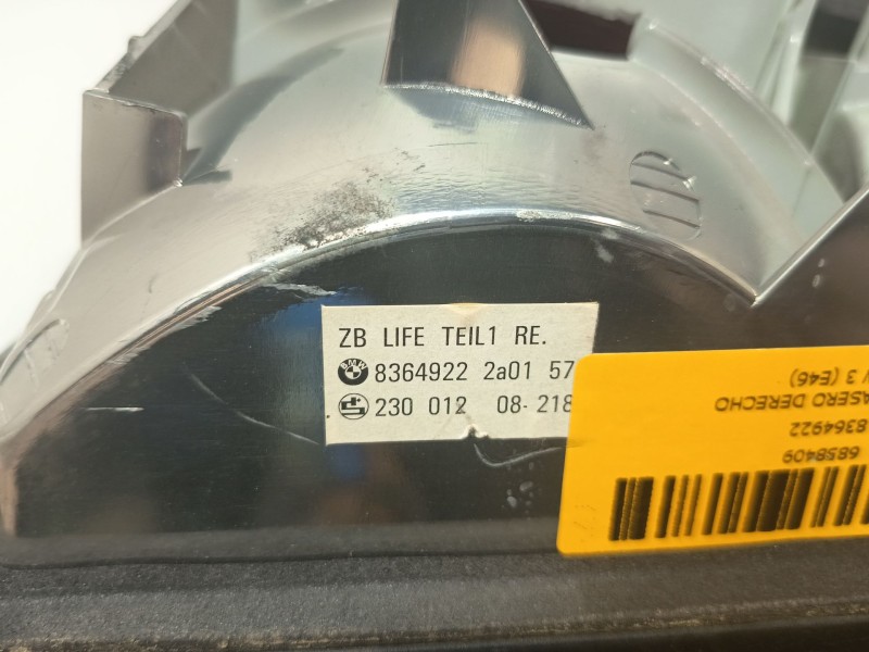 Recambio de piloto trasero derecho para bmw 3 (e46) 320 d referencia OEM IAM 8364922 63218364922 
