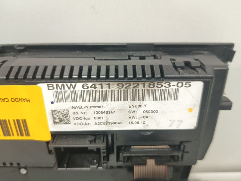 Recambio de mando calefaccion / aire acondicionado para bmw 1 (e87) 118 i referencia OEM IAM 6411922185305  
